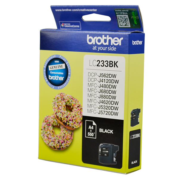 Genuine Brother 233 Black Ink Cartridge