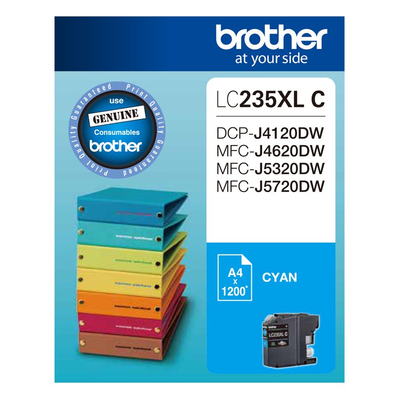 Genuine Brother 235XL High Yield Cyan Ink Cartridge