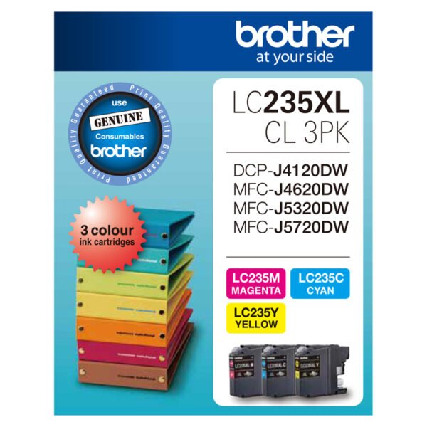 Genuine Brother 235XL High Yield Value Pack Ink Cartridge