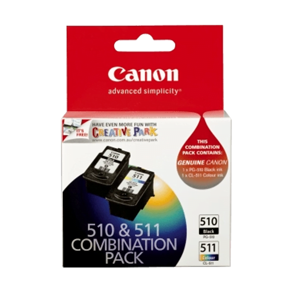Genuine Canon PG-510/CL-511 Ink Cartridge Combo Pack