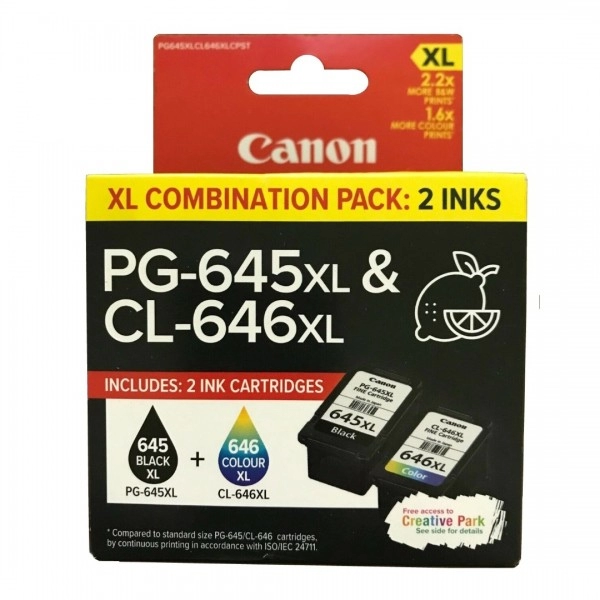 Genuine Canon PG-645/CL-646 High Yield Ink Cartridge Combo Pack