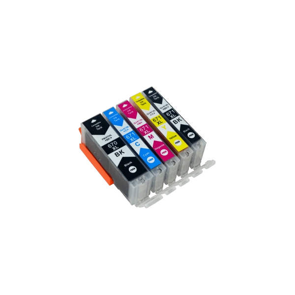 Compatible Canon PGI-670/CLI-671 Value 5 Pack Ink Cartridge